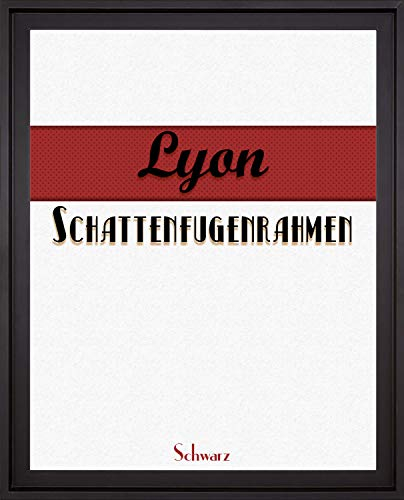 Homedeco-24 Lyon Schattenfugenrahmen 100x120 cm in Schwarz ohne Verglasung ideal für Canvas Leinwand Bilder Farbwahl