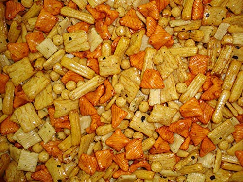 Snack Salati - Mix Aperitivo Geisha [1Kg] Chips Di Riso Soffiato Al Gusto Paprika. Crackers Croccanti Dal Gusto Vivace Con Sale. Crostini Buoni E Di Qualità Con Confezione Richiudibile - Dorimed