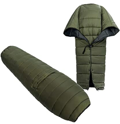 onewind Camping Schlafsack für Hängematte, 3 Jahreszeiten Schlafdecke Tragbar Winter Poncho Wärmeschutz Wärmeisolierung für Outdoor Camping Wandern, 2 * 1,4m