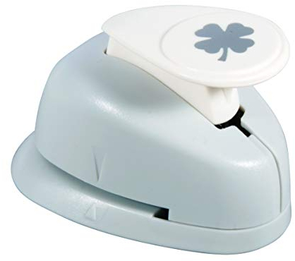 Rayher Motivstanzer Kleeblatt, ø 1,6 cm – 5/8 Zoll, geeignet für Papier/Karton bis zu 200g/m², 69224000, Farblos
