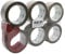BOMEI PACK 6 Rolls with 1 Dispenser No Bubble Brown Secure and Sticky Packing Tape,Heavy Duty Packaging Tape for Moving, Parcels Sealing, Shipping,45mic x 48mm x 66m