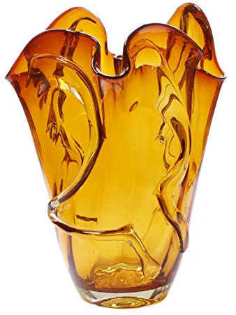Jozefina Art Factory - Jarrón de Cristal soplado Artesanal, Estilo Murano, jarrón de otoño AK71