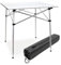 Wiltec Tavolo da campeggio in alluminio 70x69 cm Tavolino pieghevole arrotolabile con custodia da trasporto