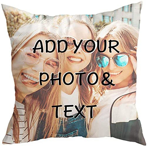 MLMYH Kissen mit Foto selbst gestalten, Doppelseitiger Druck,40 x 40 cm,Fotokissen mit Bild Bedrucken Lassen, personalisiertes individuelles Fotogeschenk für Weihnachten, Geburtstag, Muttertag