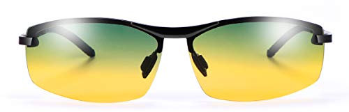 YIMI Photochrome Polarisierte Sonnenbrille Sportbrille Selbsttönend Fahrradbrille mit UV400 Schutz Brillen Herren Damen für Tag und Nacht Autofahren Radfahren Klettern Angeln Skilaufen Golf Laufen