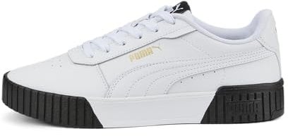 PUMA Carina 2.0, Scarpe da Ginnastica Donna, Puma White-Puma White-Puma Team Gold-Puma Black, 36 EU