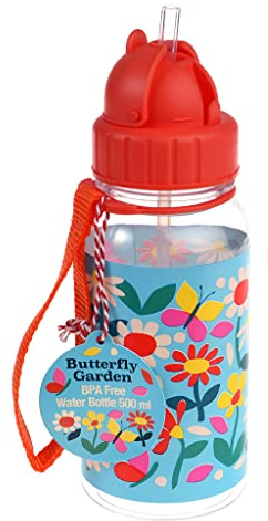 Rex London BPA Free Plastic Kids Water Bottle 500ml, Butterfly Garden | picture frames, photo frames, frame, wooden photo frame, picture display, wall art mount, wooden tabletop, portrait gallery