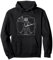 Black Metal & Hard Rock I Vitruvianischer Mensch Gitarrist Pullover Hoodie