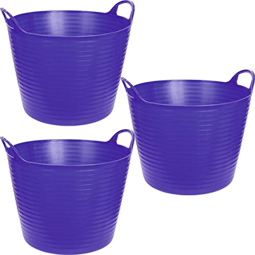 Klawunde 3er Pack Flexibler Trog FlexBag 42l Fassungsvermögen in blau