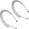 2Pcs Bandeaux en Métal Ondulés Élastiques Unisexes - Serre-tête Sport pour Hommes et Femmes - Accessoires Cheveux