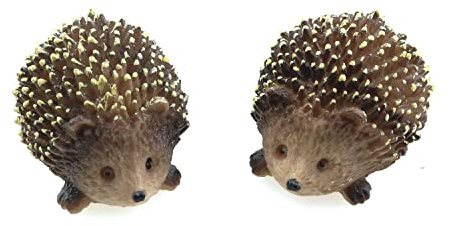 TAODAN Mini-Igel-Figur, 2 Stück, lebendige Harz-Statuen, Tiere, Figuren, Haustier-Skulpturen, Fee, Wild, Miniatur-Gartenzubehör für Mikro-Landschaft, Pflanzentöpfe, Bonsai-Handwerk, Dekoration