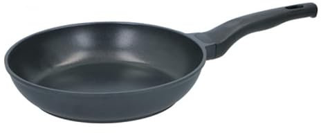 vom Pullach Hof Aluguss Pfanne ca 28cm Durchmesser Teflon Antihaftbeschichtet ergonomisch geformter Griff Induktionskochfeld Ceran Halogen Gas Elektro Spülmaschinenfest