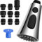 Hibbent Kitchen Faucet Head Replacement, Pull Down Kitchen Spray Head with 9 Adapters, 3-Function Kitchen Sink Spray Nozzle Compatible with Moen, EU Standard, Delta, Kohler Faucets, Chrome