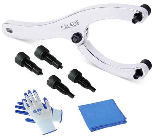 Salade Heavy Gland Nut Wrench,Adjustable Spanner Wrench,for Removing Hydraulic Cylinder, Equipped with 5/16 and 2/5 Pins