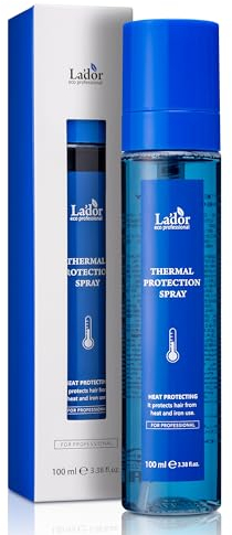 LA'DOR Hair Heat Thermal Protection Spray Leave-In Mist 100 ml Hair Curl Treatment Instant Glossy Shine Volume Damaged Hair Non Sticky Silicone Free Protein Amino Acids