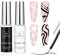 YSUVIN Gel Liner Nail Art, 2 Farben Weiß Schwarz Painted Gel Nagellack, Soak Off UV Nagellack für Frauen Home DIY Nail Art Salon Maniküre, 8ML