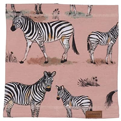 Walkiddy Schal aus Bio-Baumwolle, Zebra Family, Rosa, One Size - Nachhaltig, ökologisch, fair produziert, GOTS zertifiziert