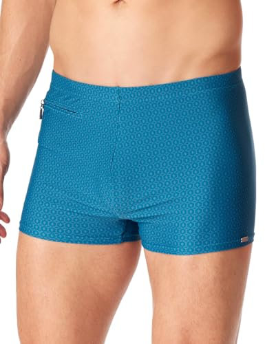Schiesser Herren Bein und Reißverschlusstasche-schnelltrocknend Badehose, Petrol_180715, L