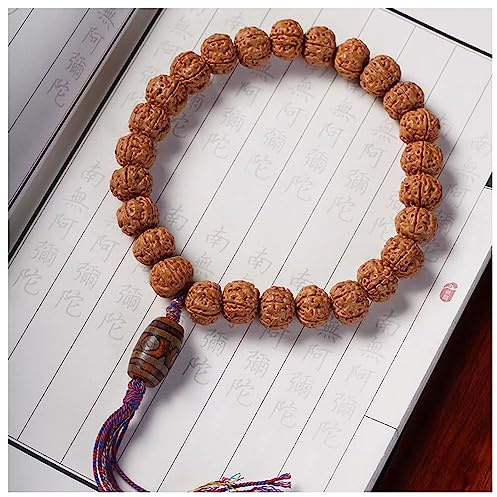 Lllunimon Unisex Rudraksha Handheld Dzi Armband Tibetischer Buddhismus Gebetsperlen Mala Armbänder Für Gebet