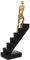 Warmhm Golddekor Retrodekor Heimdekor Bücherregaldekor Kunstharz Treppen Charakter Skulptur Abstrakte Personenfiguren Treppen Personenstatue Abstrakte Skulptur