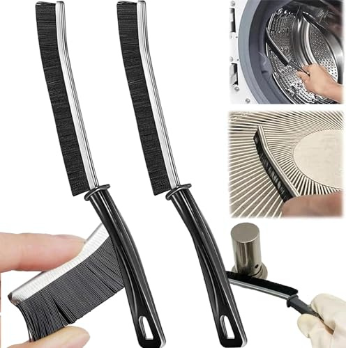 2pc Crevice Cleaning Brush,2024 New Gap Cleaning Brush,Multipurpose Slit Groove Dust Brush,Deep Tile Joints Stiff Angled Bristles, Bathroom Kitchen Tile Dead Corner Cleaning (2)