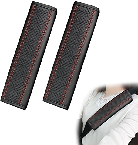 2 Pcs Voiture Protege Ceinture voiture, Rembourrage de Ceinture de Sécurité,Coussin Ceinture de Sécurité Amovible,Auto Confort Pads,pour Adultes et Enfants Protéger Epaules