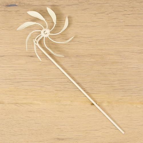 FADEDA Moulin à vent enfichable, blanc, hauteur : 23 cm