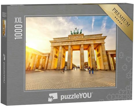 Puzzle 1000 Teile XXL „Berlin: Brandenburger Tor im Sonnenuntergang“ – aus der Puzzle-Kollektion Deutschland, Deutsche Städte