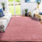 XSIVOD hochflor Wohnzimmer Teppich, Schlafzimmer Bettvorleger, Moderner zottelig flauschig weich Teppich für Kinderzimmer, Anti-Rutsch Unterseite, Waschbar, 80x160 cm, Erröten