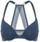 DOBREVA Damen Vorderverschluss Push Up BH mit Bügel Soft T Shirt Tiefen Ausschnitt BHS Neckholder Gepolsterter Sargasso 85C