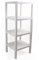 DIVCHI 4 Tier Side End Table Nightstand Coffee Tables Storage Bedside Table Office Living Room Bedroom Small Narrow Space Sofa Table (White)