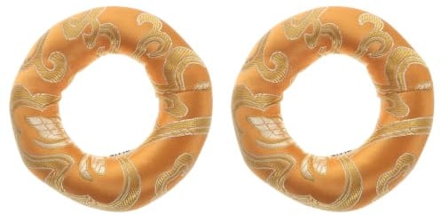 FUNOMOCYA 2pcs Buddhist Singing Bowl Pads Cotton Cloth Cushions 8cm Diameter Random Color Mats for Meditation and Yoga Sound Bowls