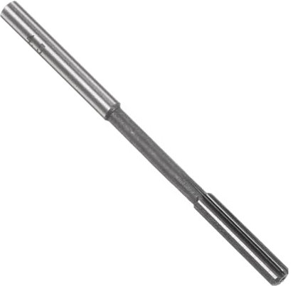 sourcing map Alesatore per serraggio 4,5 mm, H7 HSS, tornio alesatore a 6 scanalature dritte, utensile da taglio a gambo rotondo, punta da trapano per alesatura metrica per foro metallico in acciaio