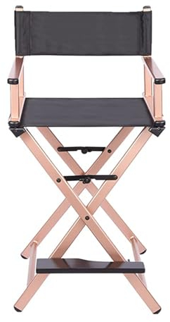 ZONABSQQ Klappbarer Make-up-Artist-Stuhl, Regiestuhl mit hoher Rückenlehne, Make-up-Stuhl aus Aluminium, tragbarer Multifunktionsstuhl für den Außenbereich