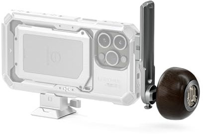 TILTA Khronos NATO Halterung mit rundem Holzgriff für iPhone 15 Pro/Pro Max Case - Titanium White TK-NTWH-TW