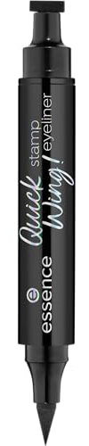 essence Quick Wing! stamp eyeliner, Nr. 01, Schwarz, langanhaltend, Expressergebnis, hochpigmentiert, intensiv, farbintensiv, vegan, ohne Mikroplastikpartikel, ohne Parfüm, ölfrei, 1er Pack (3.5ml)