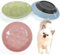 Dazhshun Cuencos para gatos, cuenco de cerámica para gatos de interior, cuenco para gatos de fatiga, platos antideslizantes y poco profundos para alimentos y agua, con base de silicona, cuencos para