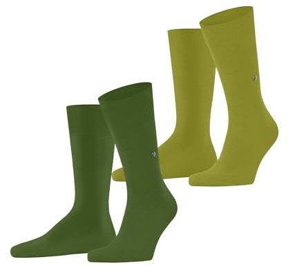 Burlington Herren Socken Everyday Multipack M So Baumwolle einfarbig 2 Paar, Grün Palm Tree 7613, 40-46