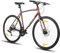 Hiland 28 Zoll Rennrad, Städtischer Pendler Fahrräd mit Scheibenbremse für Männer, 530mm Rahmen Komfortables Rennrad 700C Räder 21 Gänge Rot