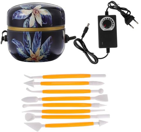 Lurrose Mini Torno De Alfarería Máquina De Eléctrica Herramienta Para Esculpir Arcilla Portátil