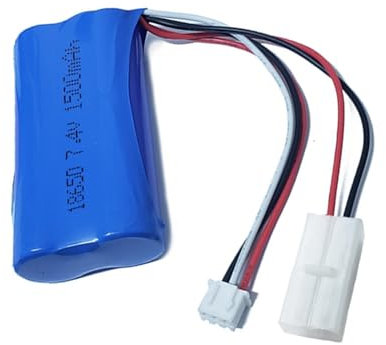 18650 Batterie Au Lithium,1500Mah Rechargeable, Batterie Lithium-ION 7.4V Avec Otamiya + XH2.54 3P,Aux Les Jouets, L'éclairage, L'équipement Et Les Alimentations Mobiles