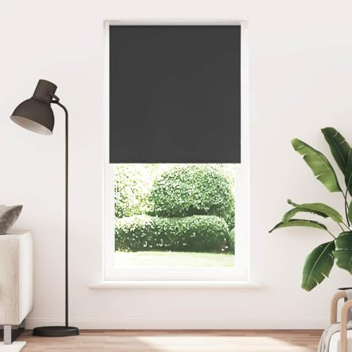 vidaXL Verdunkelungsrollo Schwarz 110x210 cm Stoffbreite 105,7 cm