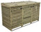 BinHaven slatted wheelie bin storage, wooden outdoor cover (Triple)