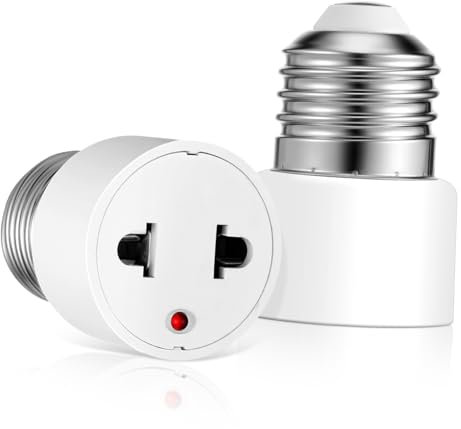Lamp Fittings 2pcs Socket Converter Light Outlet Adapter Power Cord Lamp Plug Adapter Lamp Socket Bulb Socket with Plug Polarized Light Socket to Plug Adapter Adapters Multi Plug Two Switch Abs