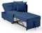 EROMMY 3-in-1 Chair Bed, Multi-Function Convertible Sleeper Chair Single Adult with 2 Extra Pillows and 5 Adjustable Backrest, Pull-Out Folding Sofa Bed for Living Room, Bedroom(Blue)