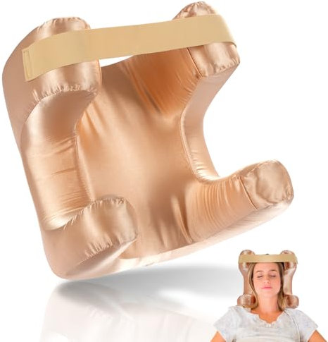 Cretosou Befüllbares Nackenkissen Schlafapnoe Kissen, Flawless Face Pillow Massage Satin Kopfkissenbezug, Heim-Massage-Kissen Nackenkissen Gesichtskissen