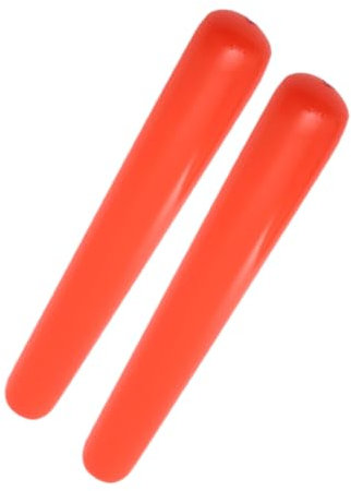 Abaodam 2 Stück Aufblasbarer Sportstock Teamgeist-Stick Party Schiedsrichter Klöppel Krachmacher klatschen fußball Fanartikel Aufblasbare Jubelstöcke Team Spirit aufblasbare Stöcke PVC rot