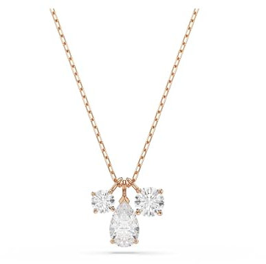 Swarovski Mesmera Pendant Necklace, Clear Mixed-Cut Crystals in a Rose Gold-Tone Finished Setting, Part of the Mesmera Collection