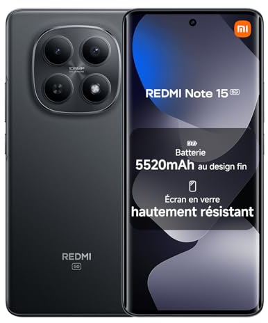 XIAOMI REDMI Note 15 5G, Smartphone 6+128GB, Nero, Resistenza IP65