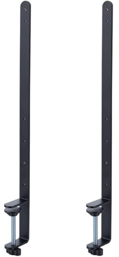 AHANDMAKER 2pcs Desk Clamps, Tabletop Pegboard Fixing Bracket Heavy Duty Desk Mount Pegboard Fixing Brackets Adjustable Pegboards Desks Mount for Home Office Gaming Desktop Accessories